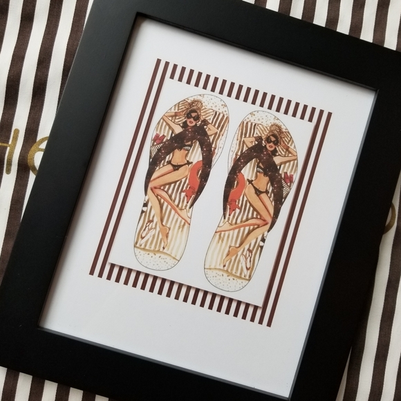 ❗Authentic Henri Bendel Store Display Art Bendel Girl on Black Frame❗ - Picture 1 of 9